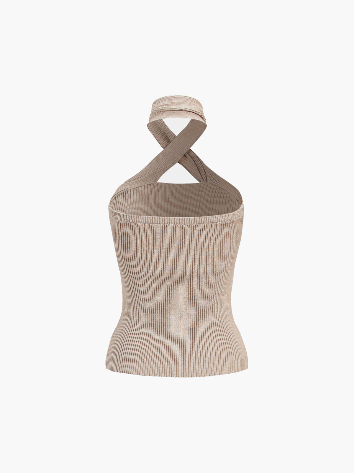 Clara | Kastanienbraunes Rippenstrick-Top