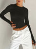 Mona | Lässiges Langärmeliges Utility Crop Top