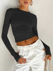 Mona | Lässiges Langärmeliges Utility Crop Top