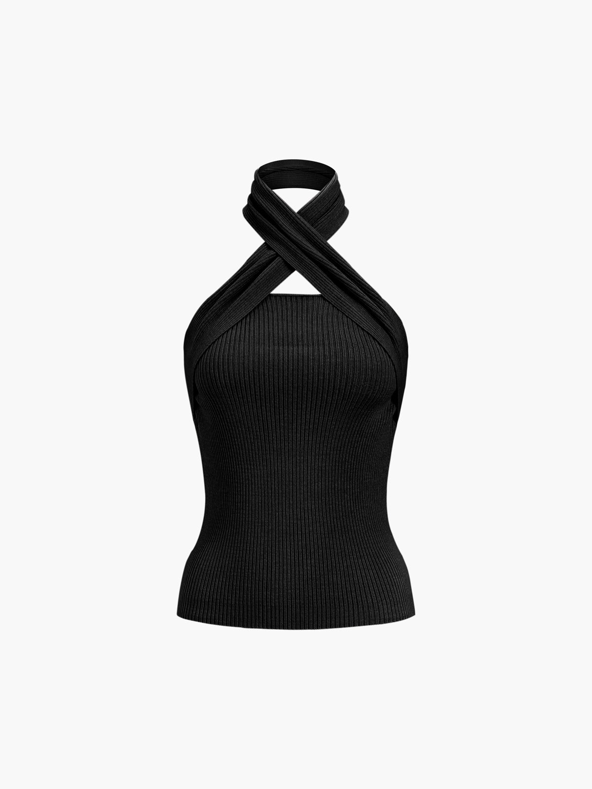 Clara | Kastanienbraunes Rippenstrick-Top