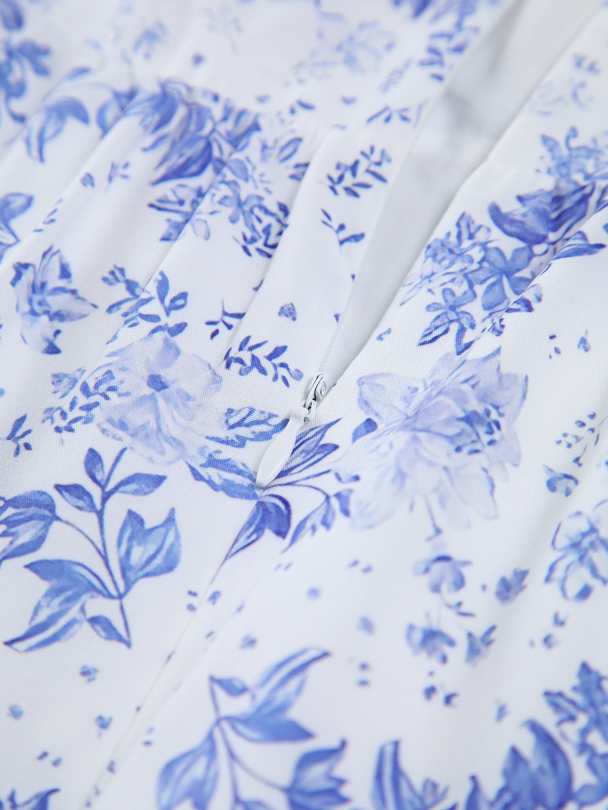 Verzauberte Eleganz | Forget Me Not Floral Pockets Langes Kleid mit Reißverschluss