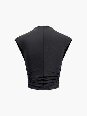 Clara | Crop Top mit Rüschenärmeln