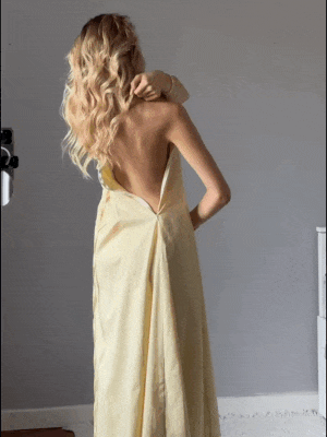 Clara | Elegantes Langes Sonnenkleid mit gerafftem Cup-Detail