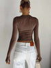 Mona | Lässiges Langärmeliges Utility Crop Top