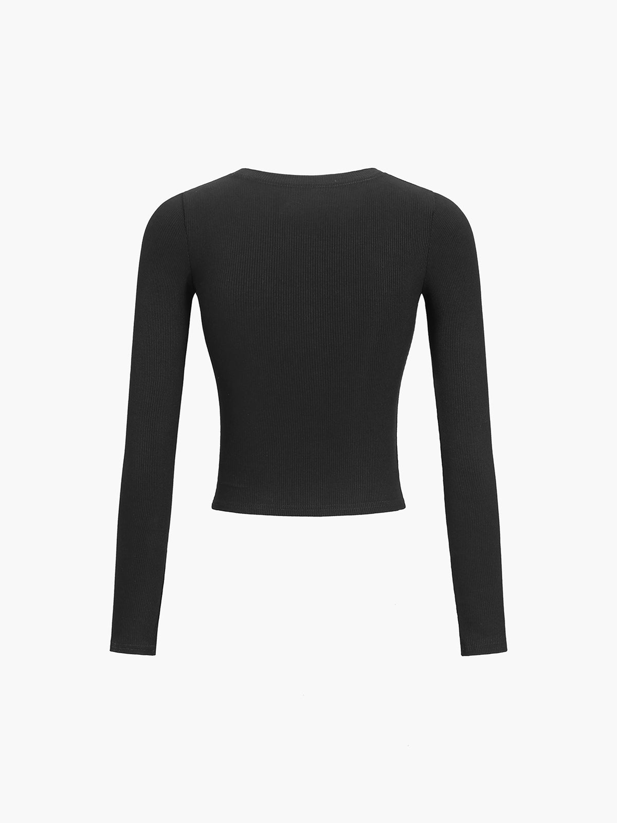 Marie | Langarm-Crop-Shirt mit Knopfleiste