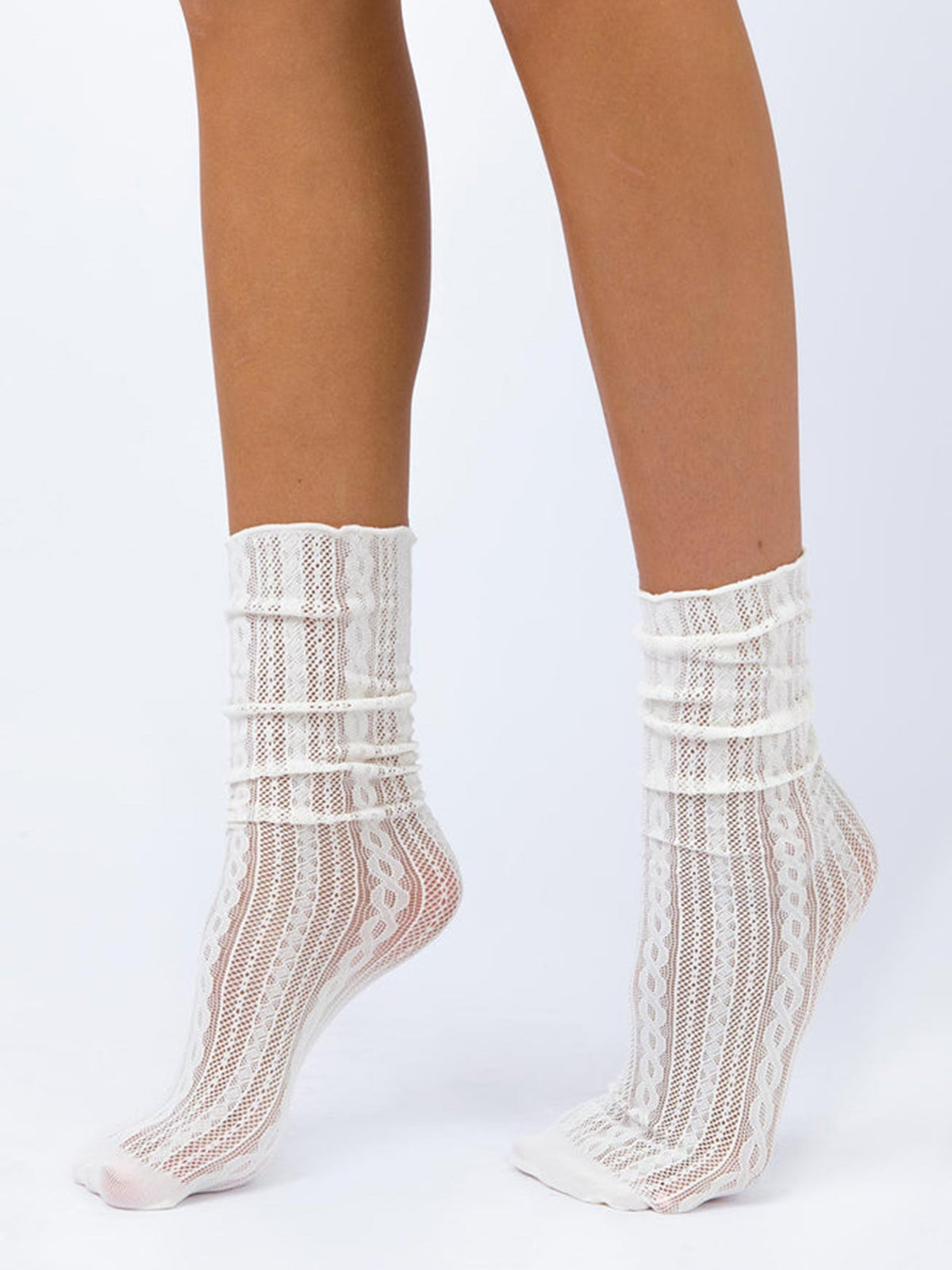Clara | Elegante Spitzen Socken