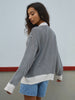 Emilia | Übergroße Strickjacke mit Fischgrätenmuster