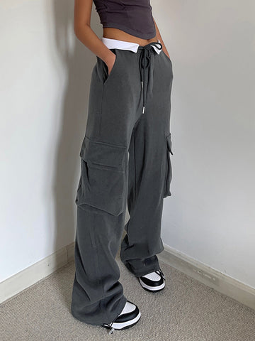 Jonas | Bequeme Cargo-Sweatpants mit Kontrast-Bund