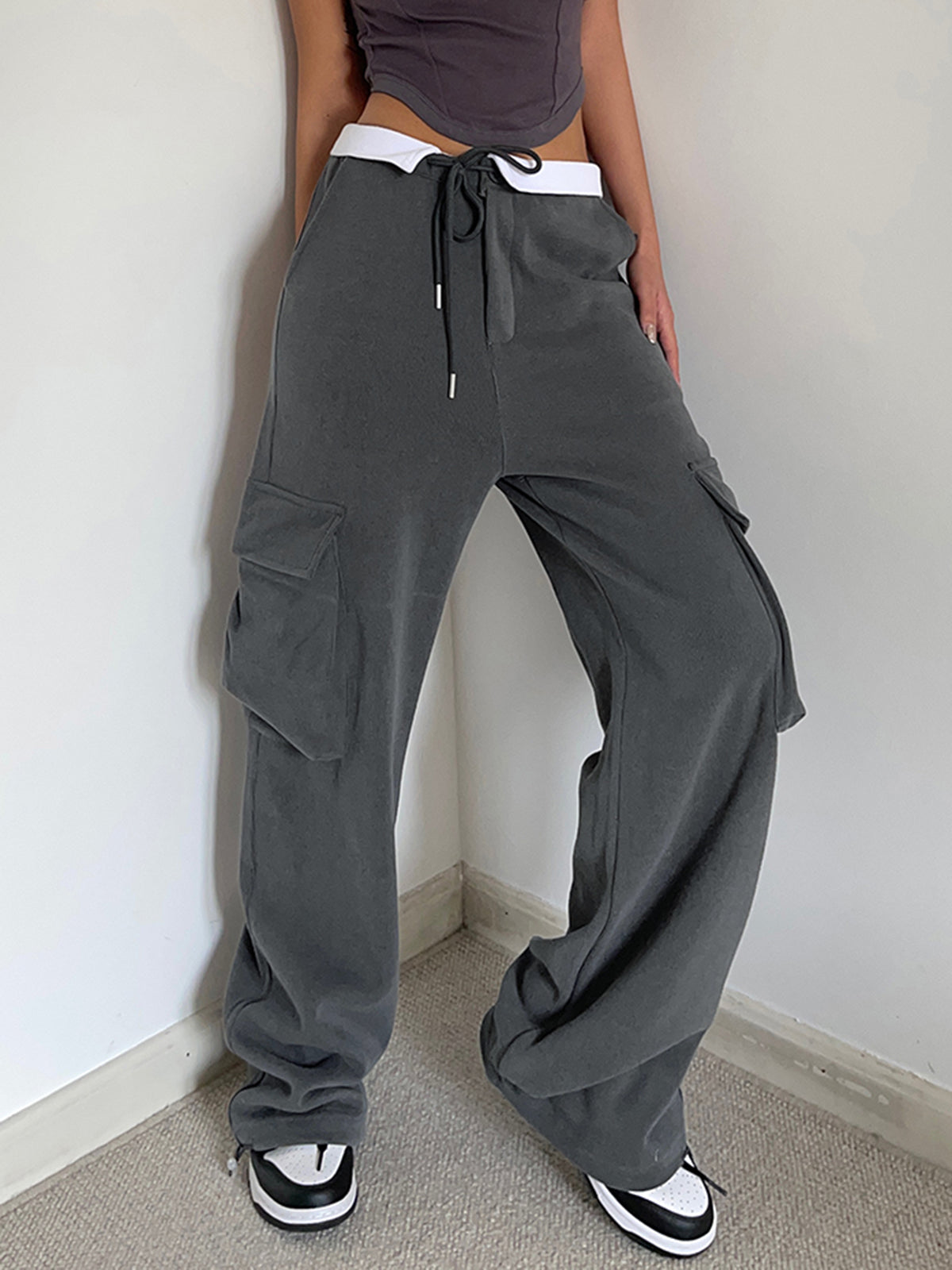 Jonas | Bequeme Cargo-Sweatpants mit Kontrast-Bund