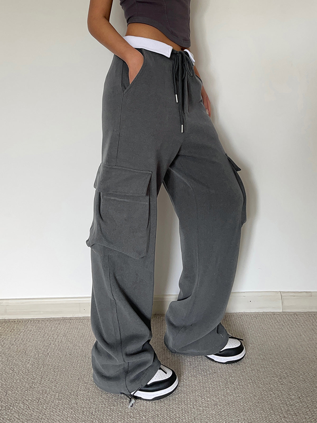 Jonas | Bequeme Cargo-Sweatpants mit Kontrast-Bund