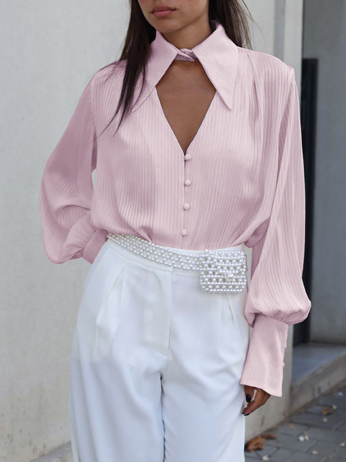 Lukas | Stilvolles Nadelstreifenhemd mit abnehmbarem Kragen