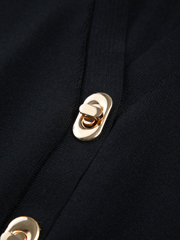 Stilvoller Komfort | Buckle Up Langarm-Strickoberteil