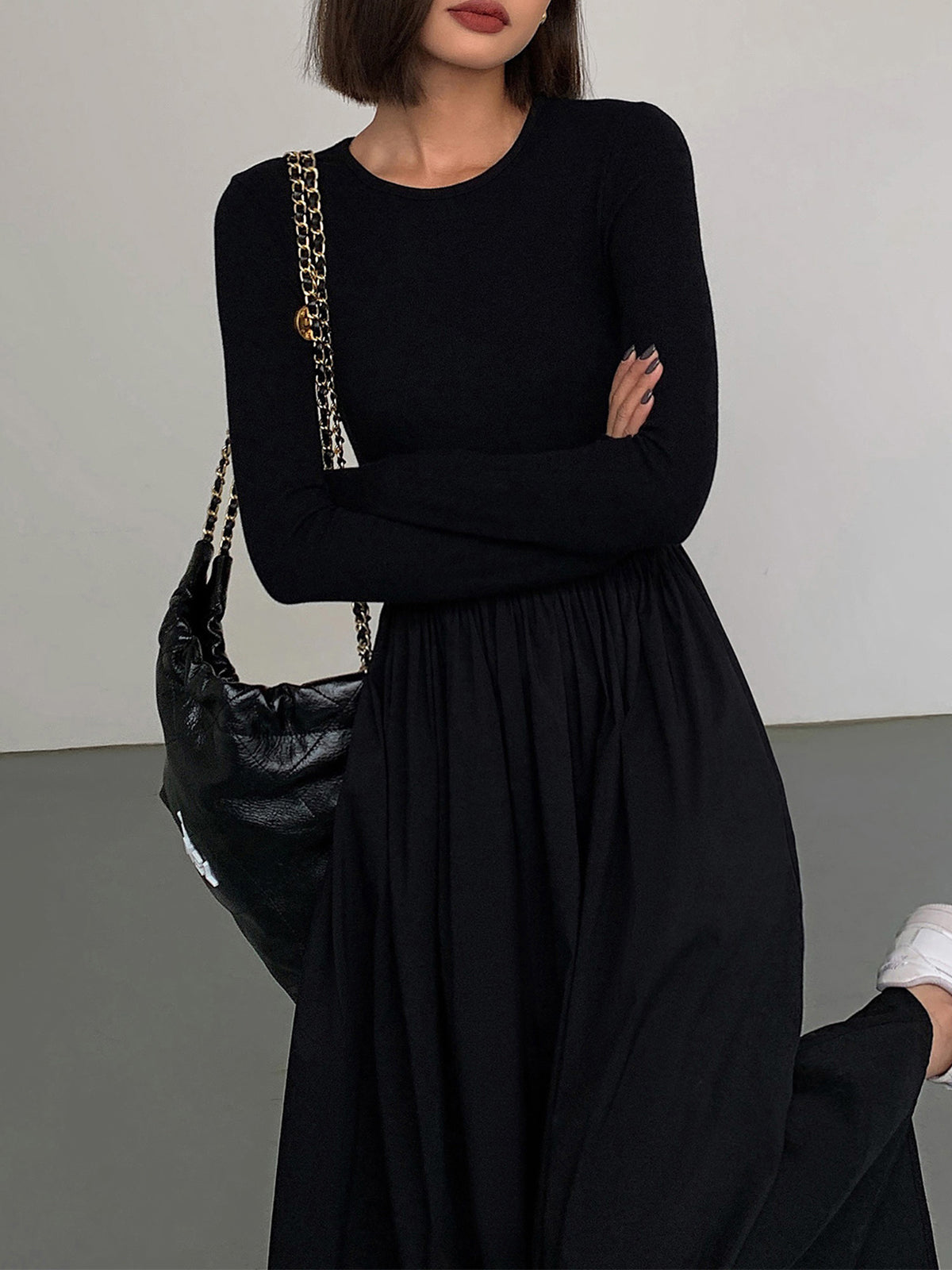 Leonie | Elegantes Langärmliges Maxikleid