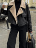 Sherpa | Gefütterte Shearling Leder Flugjacke