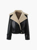 Sherpa | Gefütterte Shearling Leder Flugjacke