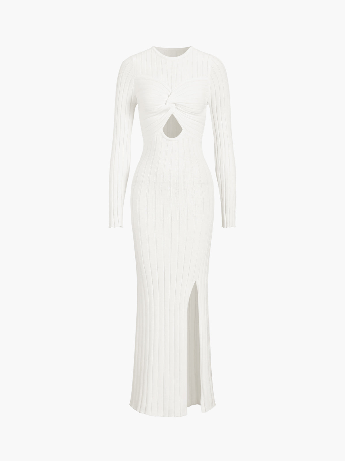 Clara | Geknotetes langes Pulloverkleid