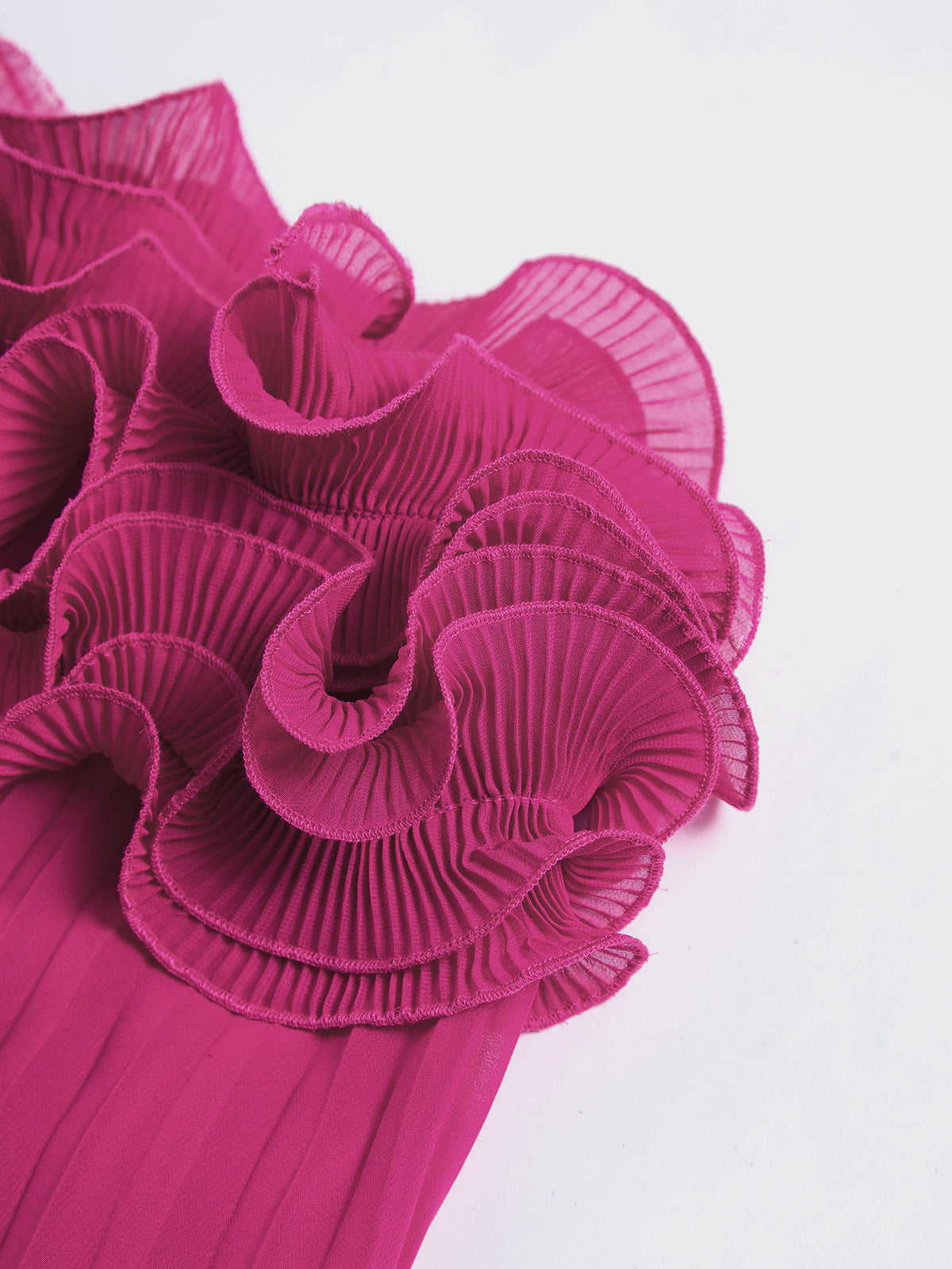 Clara | Kurzes Kleid mit Rosetten-Röhrenfalten aus Mesh