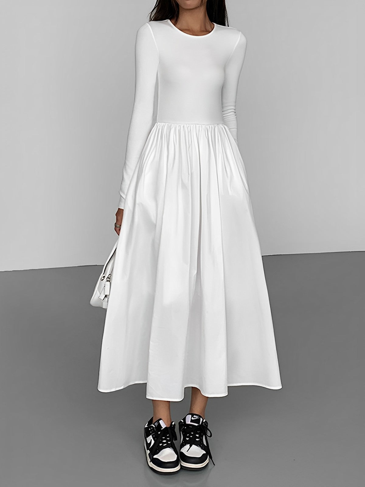 Leonie | Elegantes Langärmliges Maxikleid