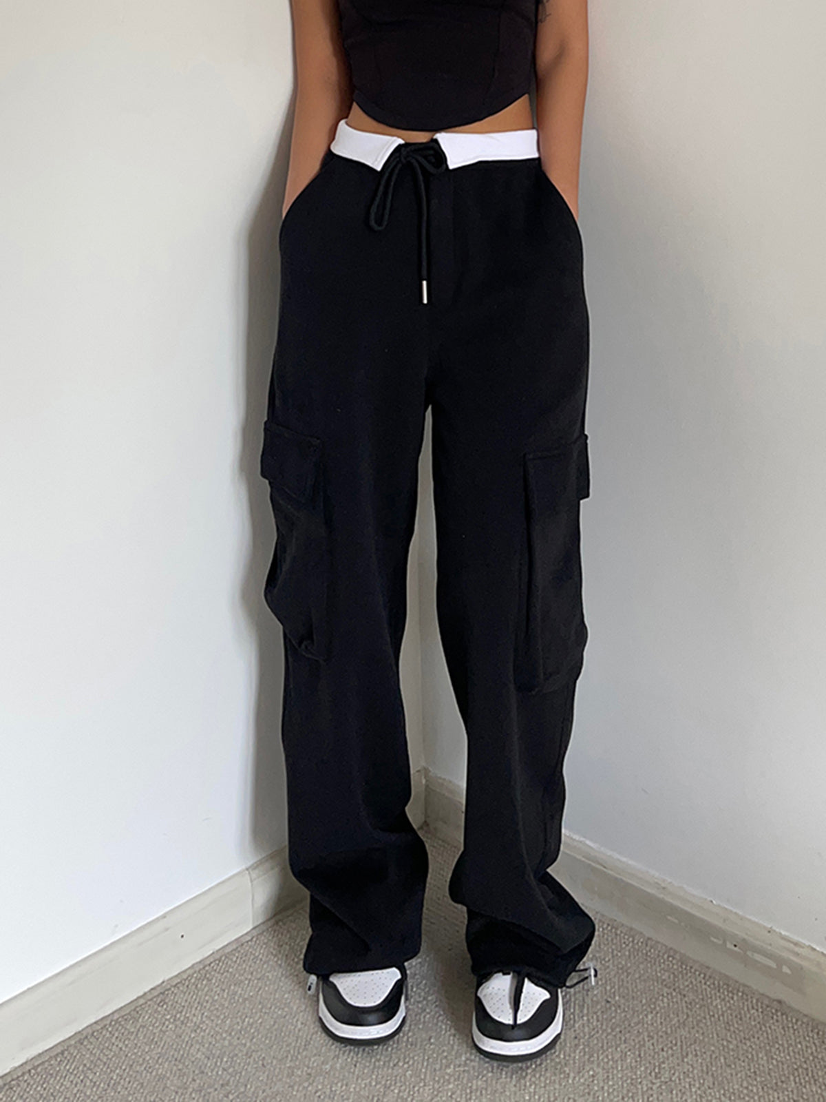Jonas | Bequeme Cargo-Sweatpants mit Kontrast-Bund