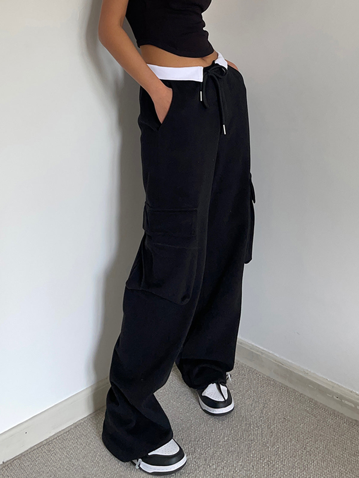 Jonas | Bequeme Cargo-Sweatpants mit Kontrast-Bund