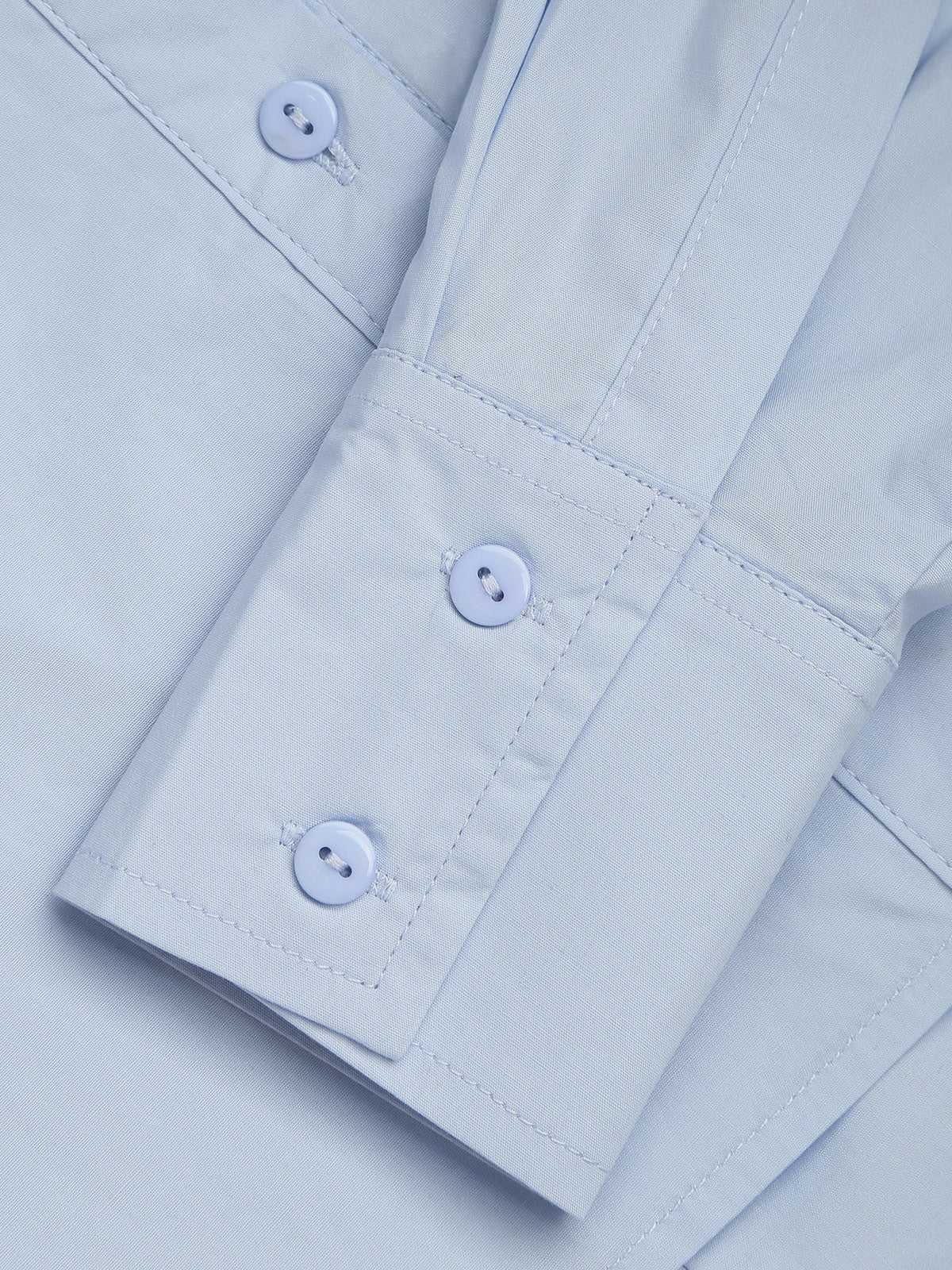 Leo | Elegantes Doppellagen-Crop-Shirt in Babyblau