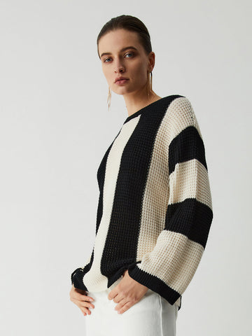 Paul | Eleganter Pullover mit Pointelle-Streifen