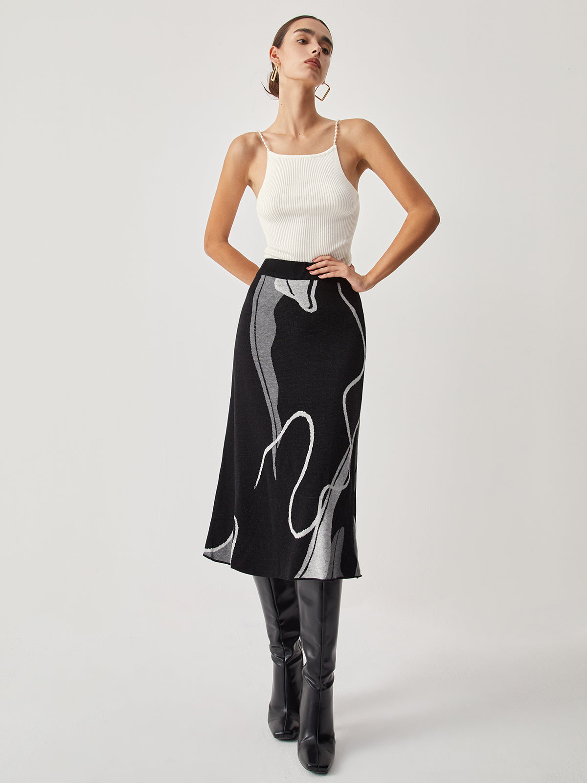 Clara | Elegantes Perlen-Träger-Rippen-Cami-Top