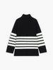 Miss Paris | Eleganter Rollkragenpullover mit modernen Streifen