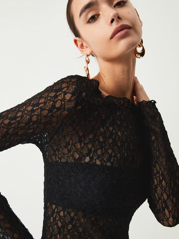 Clara | Elegantes langärmeliges Top mit Blumenmuster