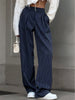 Emilia | Elegante Nadelstreifen-Faltenhose mit weitem Bein