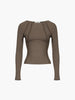 Clara | Elegantes Langarm-Top mit Paspel
