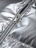 Paul | Metallischer Puffer-Windschutzmantel mit Kapuze