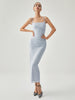 Anneliese | Elegantes, drapiertes Maxi-Tankkleid mit Schlitz