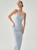 Anneliese | Elegantes, drapiertes Maxi-Tankkleid mit Schlitz