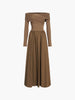 Charlotte | Stilvolles schulterfreies Maxikleid mit gekreuzten Schultern