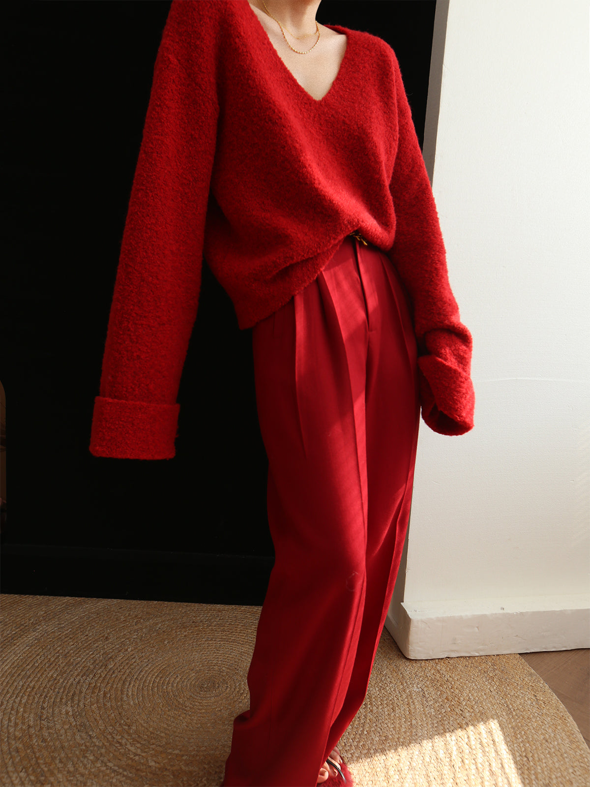 Paul | Elegante Mittlere Taille Plissee-Hose