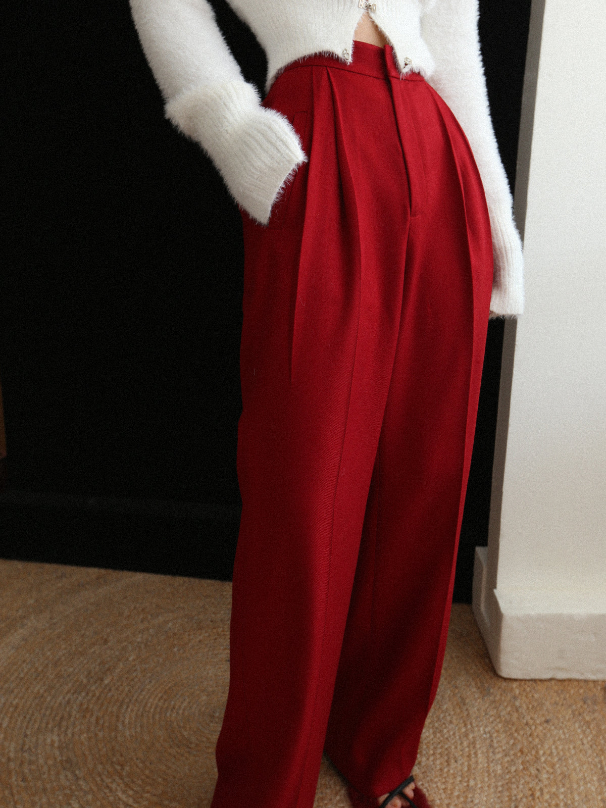 Paul | Elegante Mittlere Taille Plissee-Hose