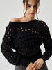 Anna | Gehäkelte Off-Shoulder Bluse mit Kreisdurchbrüchen