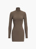Bia | Elegantes langärmeliges Kleid mit Rollkragen und offenem Rücken