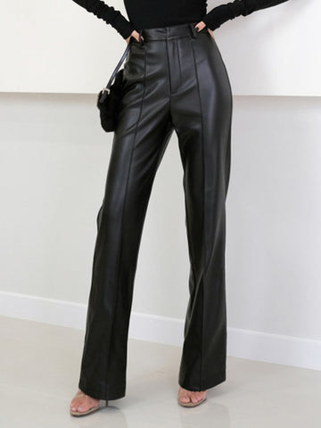Laura | Hochtaillierte Kunstlederhose