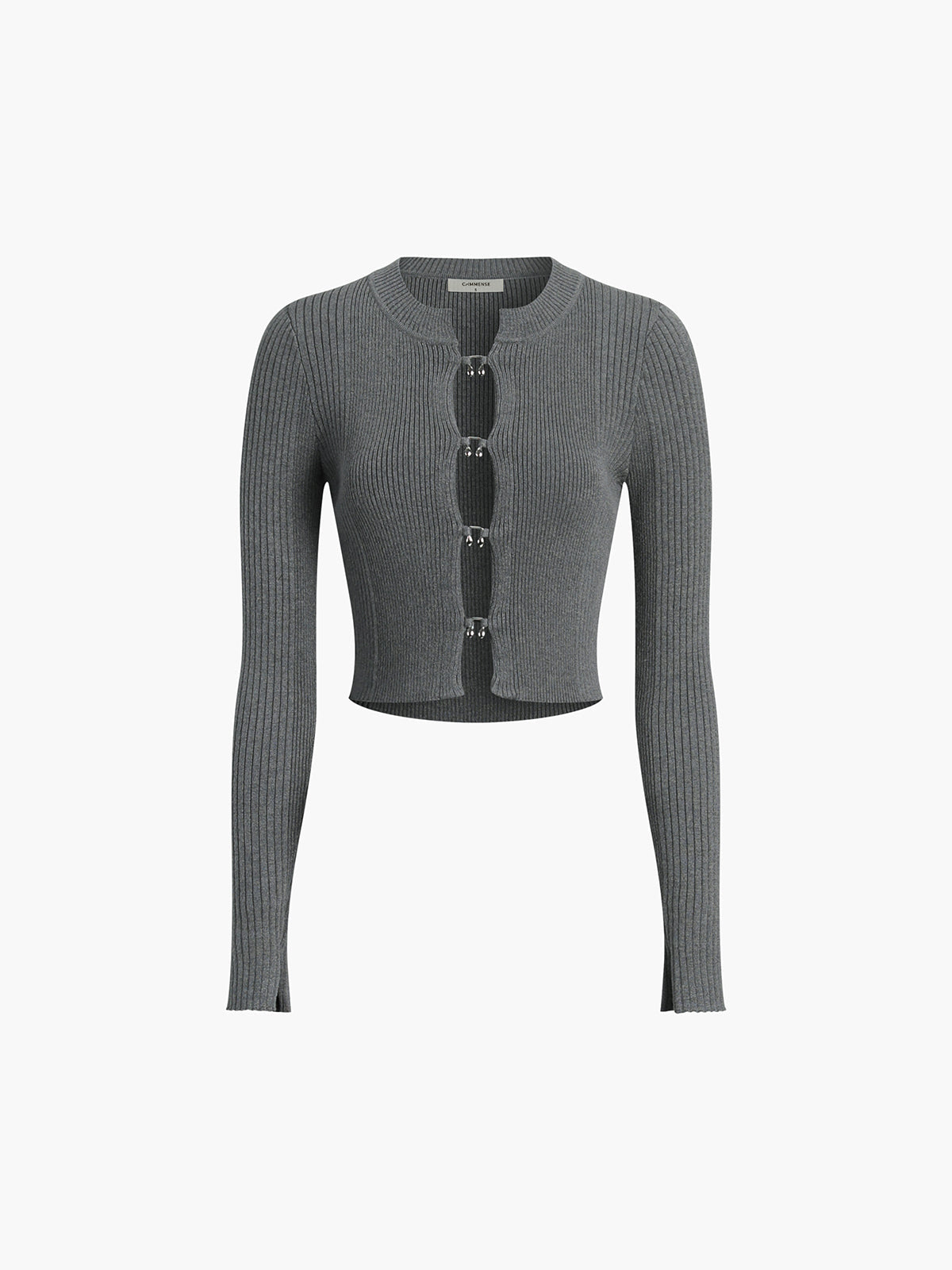 Lena | Verführerischer Ausschnitt mit Perlen-Detail aus Rippenstrick