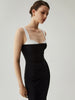 Camila | Verführerisches Bodycon Midikleid mit Herzchenkragen