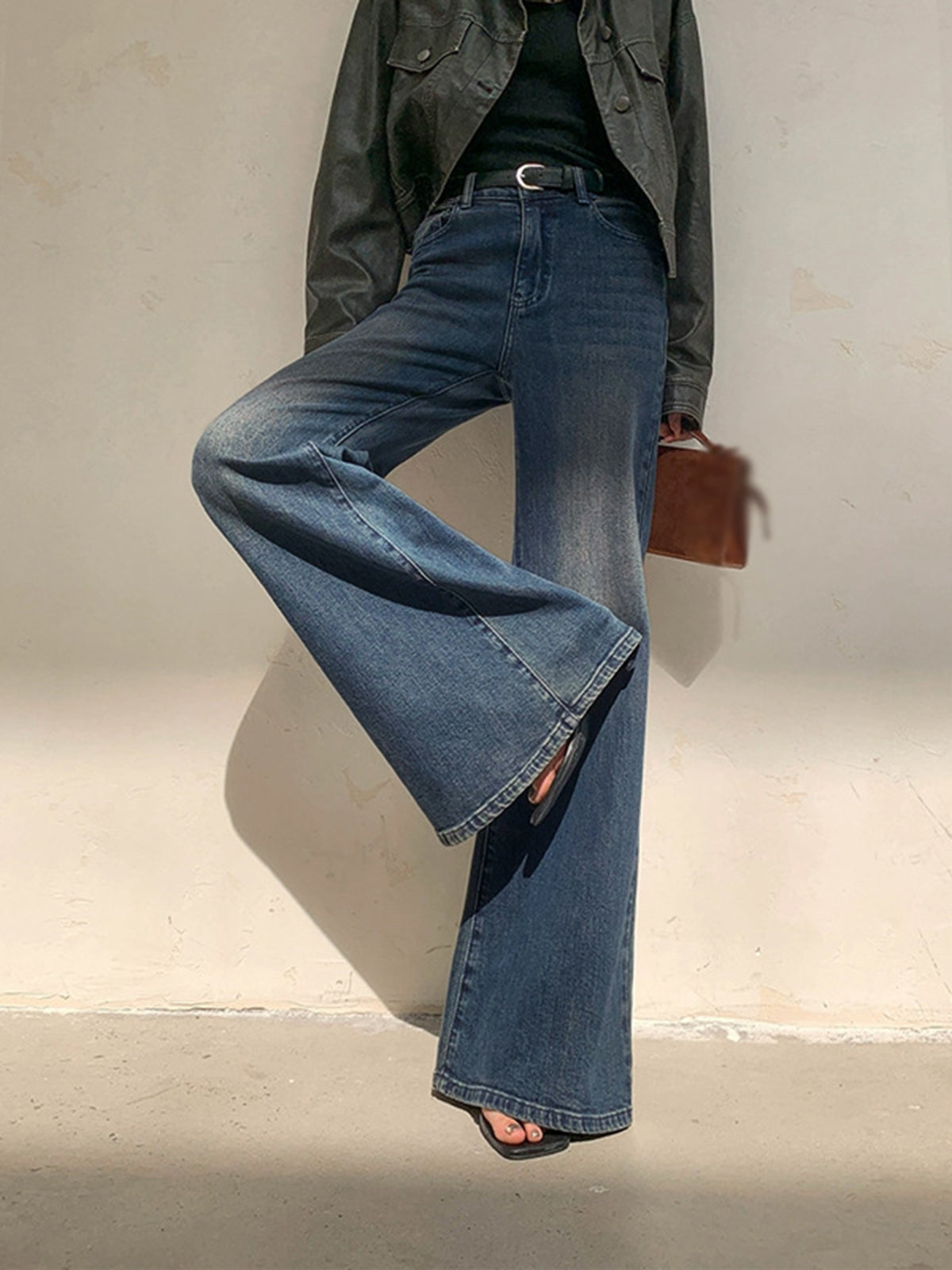 Lisa | Vintage Low Rise Weite Jeans