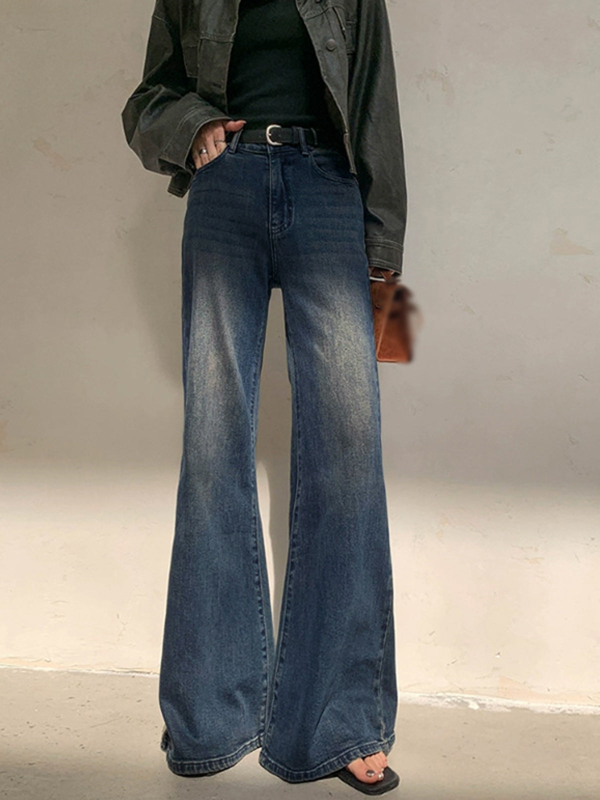 Lisa | Vintage Low Rise Weite Jeans