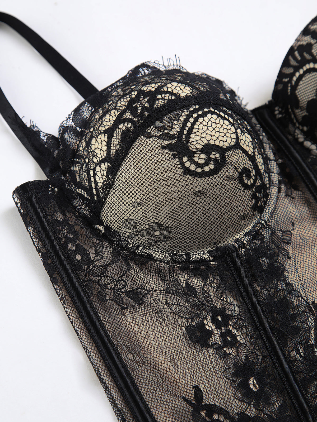 Mia | Florales Spitzencorsett