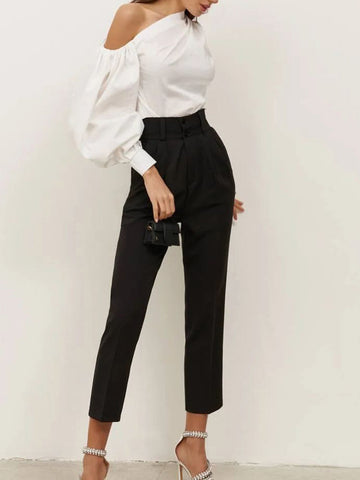 Clara | Asymmetrische schulterfreie Bluse