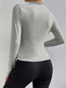 Lukas | Elegantes Ruching Langarmshirt