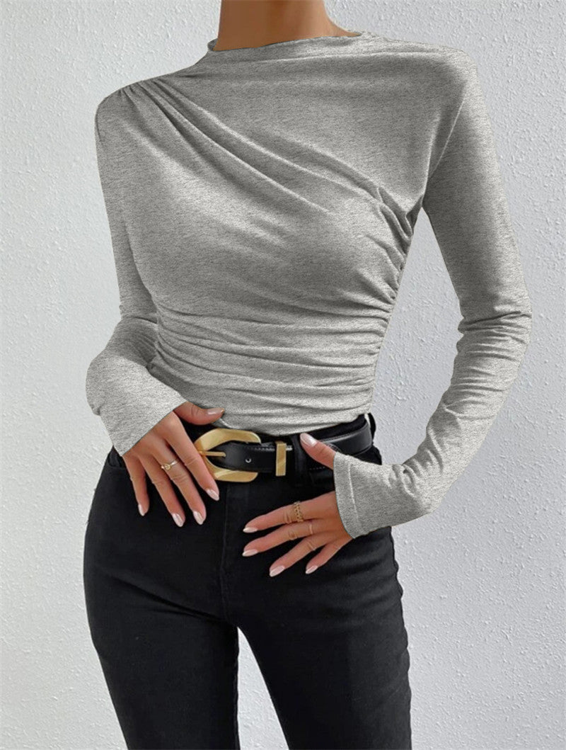 Lukas | Elegantes Ruching Langarmshirt