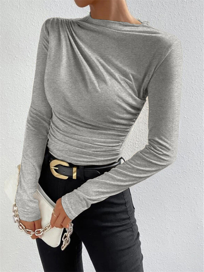 Lukas | Elegantes Ruching Langarmshirt