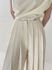 Clara | Elegante Plissierte High Waist Hose mit weitem Bein